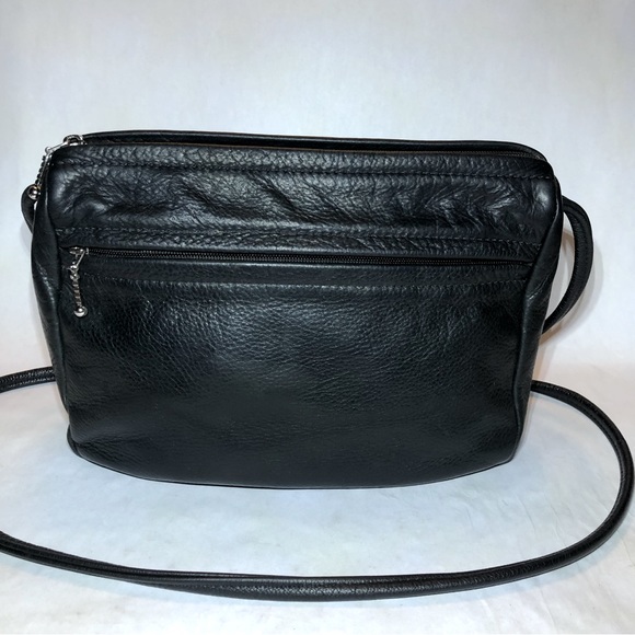 Great Bags Crocodile Texture Leather Two-Toned Crossbody Bag. - Picture 2 of 9